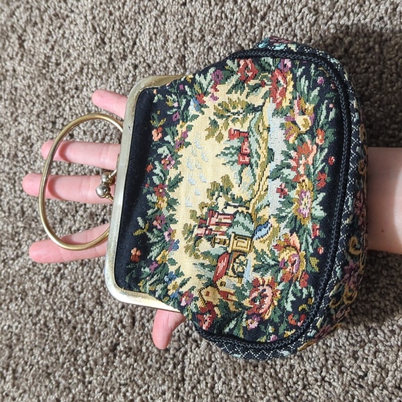 Vintage Evening Purse Embroidered - Picture 2 of 5